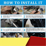 Exhaust Flange tall Kit Flanges Gaskets C-Clips Nuts Washers For Softail Sportster Dyna Touring 30-0205-M53K h&otilde;be