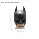 Batman Mask Pime Ratsu Lateksist Peakate - T&auml;iuslik Maskeraadipidudeks Cosplay S&uuml;ndmusteks Halloweeni T&auml;histamisteks Kokkutulekuteks must