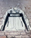 Marlboro Roosa Mootorrattas&otilde;idu &Uuml;likond & Paari PU Nahast Jakk, 2026 White Racing PU Jacket