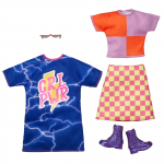 Mattel Barbie Fashion Girl Power Kleidikomplekt Vin&uuml;&uuml;lnukk HBV69 2-pakend & [Korduvkasutatav kott] [Kost&uuml;&uuml;mid] [Alates 3. eluaastast]