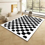 Moodne Retro Ruuduline Vaip Elutoa Magamistoa Kaunistus Voodi k&otilde;rvale Libisemisvastane Pehme Matt Kodus Pestavad Pl&uuml;&uuml;svaibad Kohandatav 60*90cm