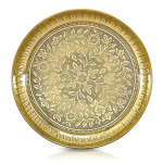 Messingist Pooja taldrik Puja Thali Arti Thali komplekt Traditsiooniliselt disainitud K&auml;sitsi valmistatud Thal Puja ruumi, kodu kontori, Mandiri, Diwali, pulmade tagastuskingituse esemete jaoks