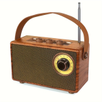 Vintage juhtmevaba Bluetooth-k&otilde;lar FM-raadio s&uuml;gava bassiga, kaasaskantav magamistuppa/kontorisse, toetab TF-kaarte ja AUX-kaablit