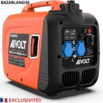 BAZARLAND30. Bensiini generaator 3200W Invertergeneraator Vaikne, 2 AC 230V pistikupesa, 12V DC ja 2 USB Type-A porti oranž