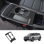 LHD For Chevrolet Equinox 2025 2026 ABS Carbonfiber Car door Armrest Window rise Switch glass Lift button control Panel cover ABS carbonfiber A black