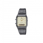 CASIO Unisex Standard seeria 27mm Kollane k&auml;ekell AQ-230EGG-9AEF AQ-230EGG-9AEF Beige Watch Dial