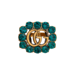 Gucci GG Marmont Double G Logo Klassikaline tepitud moeehted L&auml;ikiv s&otilde;rmus Unisex ehted Kuldne 605820-J1D50-8067 XS