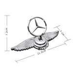 Uus C200 E200 Mercedes Benzi jaoks 3D autokleebised Kroomitud auto t&auml;ht kapoti embleem Esikapoti embleem logo Mercedes Benzi C200 E300 jaoks white