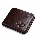 Ehtsast nahast graveeringuga rahakott meestele, vintage br&auml;nd, rahakott, lukuga m&uuml;nditasku, bifold rahakott, k&otilde;rge kvaliteediga kaardihoidja