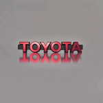38x6.5x1.5cm Retro stiilis Toyota Kirjadega Iluv&otilde;re Embleem | Helkuriga Esipadjake Highlanderile, RAV4-le, Venzale, Corolla Crossile, 38x6.5x1.5cm punane