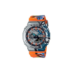 Casio 40. aastap&auml;eva Street Graffiti Vabaaja Mood Spordi Veekindel Kvartsmehhanism Vaikne Rihm Meeste Kellad H&otilde;bedane GM-2100SS-1APR Regular Watch Box,Silver