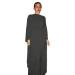 Naiste &otilde;htukleit Dolmani varrukatega k&otilde;hn keebi t&uuml;&uuml;p puhast v&auml;rvi O kael, pikad varrukad. L