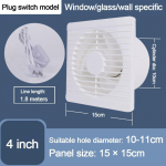 4/6/8 tolline akna v&auml;ljat&otilde;mbeventilaator Seinale paigaldatav energias&auml;&auml;stlik ventilatsiooniava ventilaator Putukavastane ventilaator V&auml;ljat&otilde;mbeventilaator