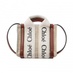 Chloe Woody Logotr&uuml;kiga Linane L&otilde;uend ja Nahast K&auml;sikott Naiste K&auml;sikotid CHC22-AP235I26-90U Box(Basic Set+Box)