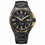 CITIZEN Series8 seeria 100 meetrit veekindel kalender kiire kuup&auml;eva parandus automaatne/manuaalne mehaaniline liikumine terasest rihm 39,3 mm meeste wa NB6086-54E must