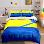 Kollane, sinine, geomeetriline disain. Voodipesukomplektid Tekikotikomplektid Tekikotid Padjap&uuml;&uuml;rid(1 * Tekikott 2 * Padjap&uuml;&uuml;ri, ilma tekita) 135x200cm yellow