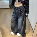 Naiste K&otilde;rge V&ouml;&ouml;koht Vintage Disain Hip Hop Sirged L&otilde;dvad Denim P&uuml;ksid T&auml;nav Y2K Lai Jalg Denim P&uuml;ksid S