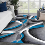VIKAMA Moodne Abstraktne Geomeetriline Vaip Libisemiskindel ja Kergesti Puhastatav Elutoa Diivani Vaip Kontori Magamistoa Vaip Kodu Kaunistus 80cm x 120cm gray
