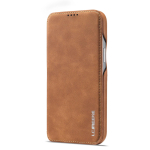 Nahast Klapp-rahakott Magnetilise Kattega iPhone 16 Pro Max 14 15 13 12 Mini 11 XS X XR Plus SE 2026 jaoks &Uuml;mbris &Otilde;huke Kaardipesa Raamatu Kott For iPhone 15Pro pruun