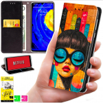 Rahakotit&uuml;&uuml;pi &uuml;mbris Oppo Reno 14F / 14 Fs 5G jaoks - Bluemooni kate tr&uuml;kiga + 9H klaas