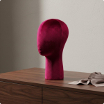 Sametist mannekeenipea Elegantne v&auml;limus Juuksepikendus Kerge v&auml;ljapanekub&uuml;st poele Wine Red Velvet
