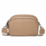 100% veisenahast k&auml;ekott ja rahakotid Uus moodne &otilde;lakott laiade rihmadega Naiste pehmest ehtsast nahast crossbody messenger kott 22cm 9cm 16cm khaki