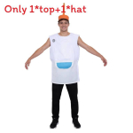 Tualetipump Kost&uuml;&uuml;m T&auml;iskasvanutele ja Lastele L&otilde;bus Halloweeni Cosplay Peo Lavaetendus Adult white