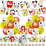 Snoopy teemaline laste s&uuml;nnip&auml;evapeo kaunistuste komplekt