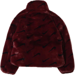 Nike Naiste Prinditud Kunstkarusnahk Jakk Aasia Suurused Burgundy Crush DQ6843-652 S black