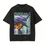 Neon Genesis Evangelion EVA Unit-01 Vintage Manga Kaas Pesitud &Uuml;lem&otilde;&otilde;duline Must T-s&auml;rk | Mecha Anime F&auml;nnidele Unisex T&auml;navar&otilde;ivaste T-s&auml;rk 3XL mitmev&auml;rviline