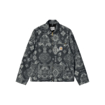 Carhartt WIP S&uuml;gis/Talv 2022 Detroit Jakk Klassikaline Muster T&auml;isprindiga Detroit Jakk Meeste Jakk Must I030763-0Y1-60 S black