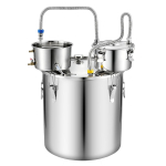 Alkoholi destilleerimisseade, 13,2 GAL/ 50L alkoholi destilleerija thumper-anumaga, kaheskaalalise termomeetri ja veepumbaga, kodune pruulimiskomplekt ise valmistamiseks viski, veini, br&auml;ndi jaoks