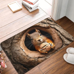 3D Orava uksematt puuaugu disainiga Libisemiskindel sissep&auml;&auml;sumatt kodu kaunistamiseks elutupp magamistuba loodusest inspireeritud dekoratsioon 43X120CM gray