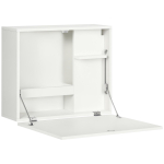 Kokkupandav ruumis&auml;&auml;stlik seinalaud riiulitega, koduks ja kontoriks, puitlaastplaadist ja MDF-ist, 60x21,5x50 cm, Valge 60 x 21.5 x 50 cm