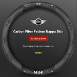 S&uuml;sinikkiust Nahast Auto Roolikate Mini Cooper S JOHN COOPER WORKS Clubman Countryman JCW F55 F56 R60 R59 mjewr55 jaoks arbuusipunane v&auml;rv