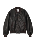Noise Vintage Nahast Staadionibomberjakk - Pruun Brown/M black