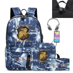 Hogwarts Legacy Tr&uuml;kitud Koolikoti Komplekt 3 tk: Seljakott &Otilde;larihm Pliiatsikott Oxfordi kang Kerge Veekindel Backpack gray