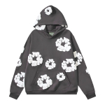 Kvaliteetne puuvillane puhvis lilleline kapuutsiga p&uuml;ksid komplekt Unisex Streetwear Vabaaja riietus S&uuml;gis Small black