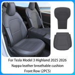 Tesla Model 3 Highland 2025 2026 jaoks Premium PU Nahast Autop&auml;risistme Kate Aastaringselt Kaitsev Istmepadi T&auml;ispakett Istmekate Artificial leather&Four Seasons&Basic Function black