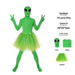 Halloweeni tulnuka Cosplay Piimasiidist Kehakost&uuml;&uuml;m & Keep Komplekt 140 (Child) green