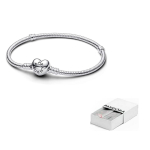 Pandora Moments S&uuml;damekujulise pandlaga madalav&otilde;tmeline k&auml;ev&otilde;ru H&otilde;bedane 590719 19-Brand Original Box white