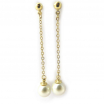 Les Tr&eacute;sors De Lily [M7026] - Elevandiluust  Perla  kullatud k&otilde;rvar&otilde;ngad - 43x8 mm kuld