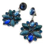 Les Tr&eacute;sors De Lily [P3567] - Clips Cr&eacute;ateur 'Sissi' bleu argent&eacute; sinine