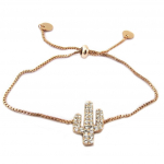 Les Tr&eacute;sors De Lily [P6731] - Disainer k&auml;ev&otilde;ru 'Cactus' valge kuldroosa (kuldroosa) - 20x12 mm valge