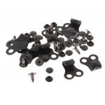 10 komplekti saapapaela konksud, neetidega liitmikud matkamiseks telkimiseks must must