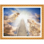 Kodukaunistused Arts Stairway to Heaven Ise tehke n&auml;put&ouml;&ouml; Teemanttikandid Ristpistes Teemantmaal 20X30CM