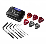 Mugav kitarri t&ouml;&ouml;riistakomplekt, mis sisaldab 6 tk kuuskantv&otilde;tmeid (1,5 mm + 2,5 mm + 3 mm + 4 mm + 1/20 tolli + 1/8 tumesinine v&auml;rv