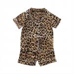 pidžaamad ni?os Baby Kids Boys Leopard Prints komplektid L&uuml;hikeste varrukatega pluus Topid + l&uuml;hikesed p&uuml;ksid Magamisriided Pidžaamad M