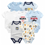 7 tk/komplekti beebiriided Mood L&uuml;hikeste varrukatega Puuvillane Vasts&uuml;ndinu Beebi Poiss T&uuml;drukute Riietus Multifilm Imikute Rompers Jumpsuits roupas de bebe 3M