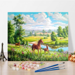 Kunst DIY Maalimine numbrite j&auml;rgi Digitaalne &otilde;limaal Hobid &Otilde;limaal Kodukaunistused Numbrite maalimine Teemantmaal 40x50cm no frame